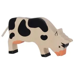 HOLZTIGER Kuh, grasend, schwarz