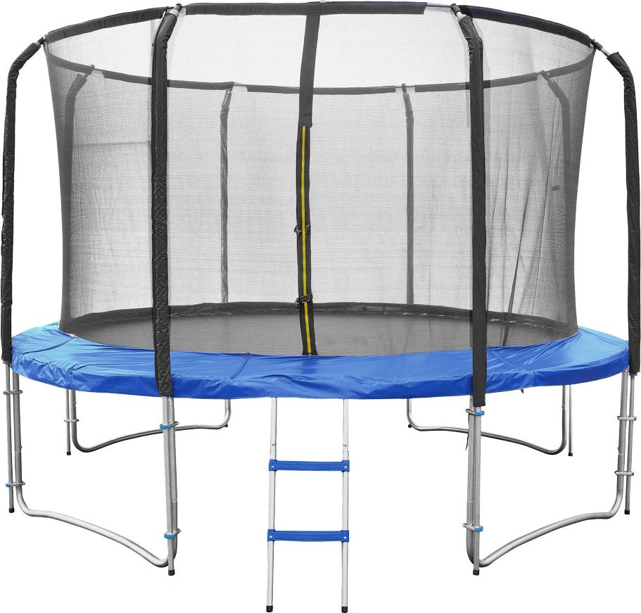 DELUXE Trampolin, 366 cm Durchmesser, inklusive Sicherheitsnetz und Leiter