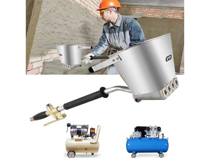 2025 pistolet de pulvérisation pour peinture murs plafonds ciment mortier pulvérisateur plâtre trémie pistolet trémie louche seau gypse outil de Construction
