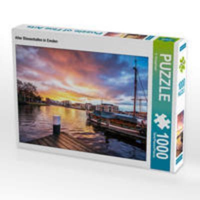 CALVENDO Puzzle Alter Binnenhafen in Emden 1000 Teile Lege-Größe 64 x 48 cm Foto-Puzzle Bild von H. Dreegmeyer