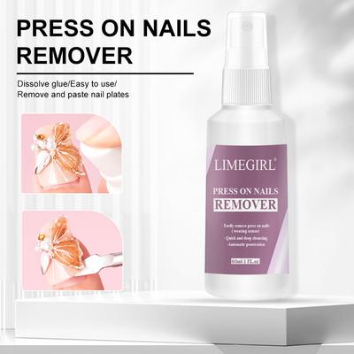 Quick Pick Pro LIMEGIRL Nail Glue Remover For Press On, 60ML Non Acetone Nail Polish Remover, Easy Debonder For Press On Nails g106 flower
