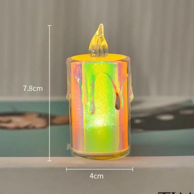 Uplift Treasures LED Flameless Acrylic Tealight Candles Battery Operated Flickering Decor Set l 4x8cm 6pcs