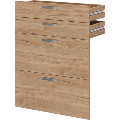 Schubkasteneinsatz FMD "Calvia 14", braun (hickory), B:84cm H:106cm T:34,5cm, Holzwerkstoff, Schubladen