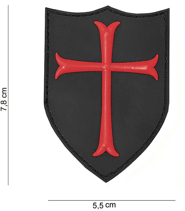 101 INC PVC Patch - Crusader (Färg: Röd)
