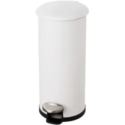 Helit Tretabfallsammler "the zinc" 30 l D270xH623mm Stahl, pulverbeschichtet weiss, Abfalleimer, Weiss