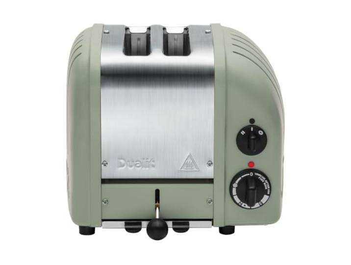 Dualit NEWGEN Premium Toaster 2 Scheiben Salbei, handgefertigt in GB Toaster Retro mit ProHeat®-Heizelementen, gleichmäßige Bräune, mechanischer Timer, manueller Hebel, Edelstahlgehäuse