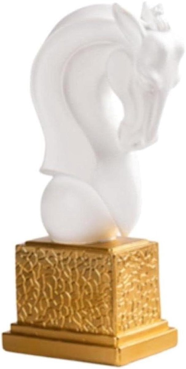 Paardenhoofd Standbeeld Bruin - Modern Decoratief Beeldje - Hoogte: 30 cm