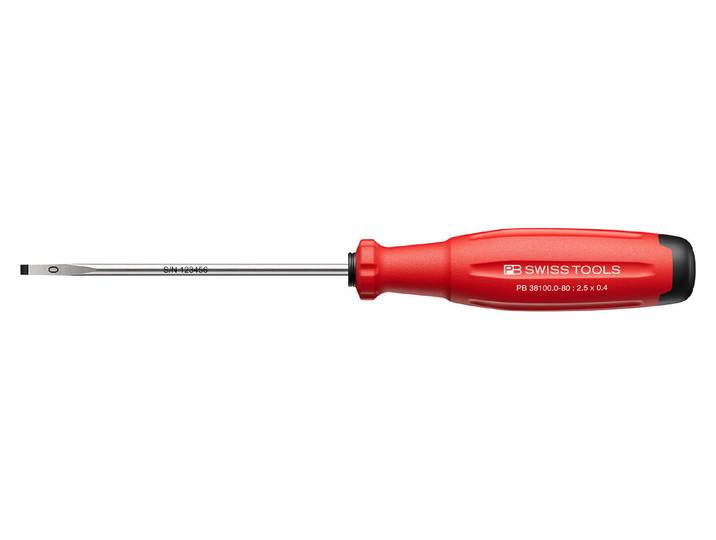PB Swiss Tools Schlitz-Schraubenzieher PB 38100 SwissGrip Evo Gr. 0 80 mm