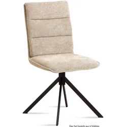 ESSZIMMERSTUHL (6er-Set) Dulce 47x92x60 Schwarz/Natur