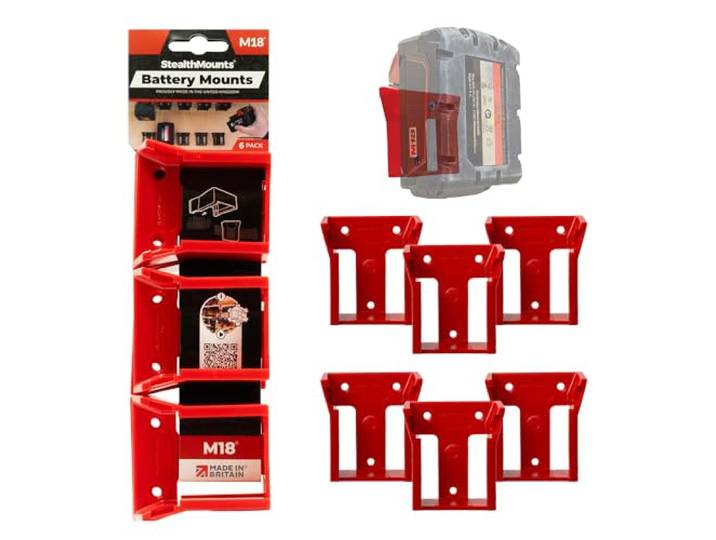 RODE batterijhouders voor Milwaukee M18