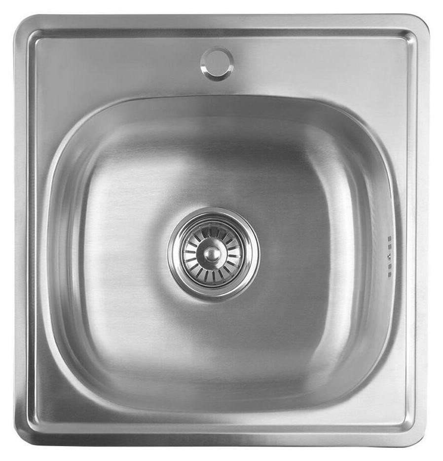 Aqualine RVS inbouwspoelbak B/D/H: 48 x 18 x 48 cm