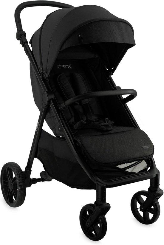 Kinderwagen - Kompakter Buggy - Komfortables Reisen - Inklusive Zubehör - Bis 22 kg - Schwarz
