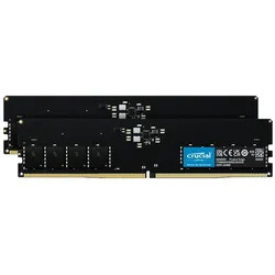 Crucial Desktop Memory (2 x 16GB, 4800 MHz, DDR5-RAM, DIMM), RAM, Schwarz