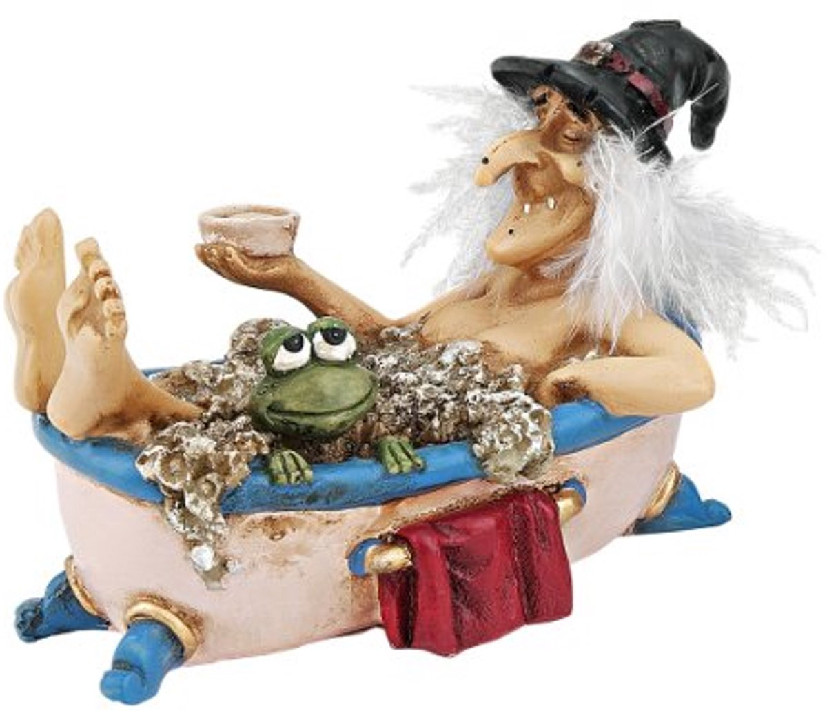 Betoverend heks decoratie standbeeld voor Halloween, 12,5 cm, polyresin