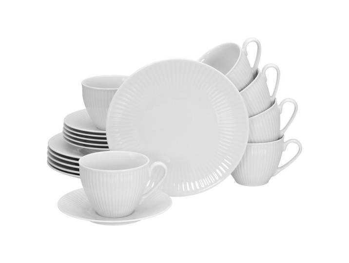 Kaffeeservice Valencia 18--teilig., Weiß