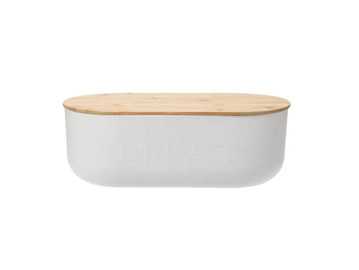 Brotkasten FURBER Bambus Weiss , weiss (weiß), B:35cm H:12cm, Kunststoff, Lebensmittelaufbewahrungsbehälter, Brotkasten