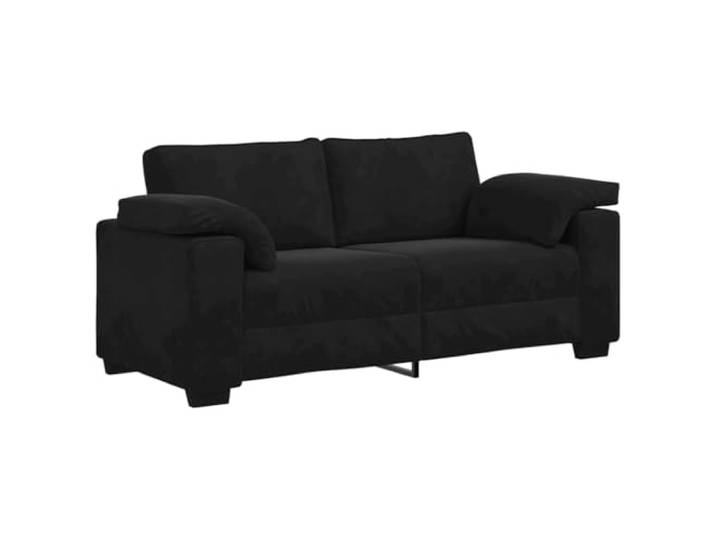 vidaXL Zweisitzer-Sofa Schwarz 180x77x82 cm Samt