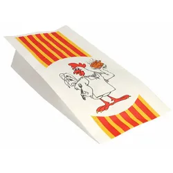 500x PAPSTAR Grillhähnchen Hähnchenbeutel Papier HDPE-Einlage 28x13x8cm