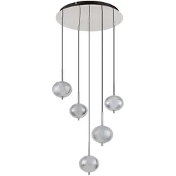 Hängelampe Esszimmerleuchte Pendelleuchte LED Kugeln klar CCT Metall verchromt