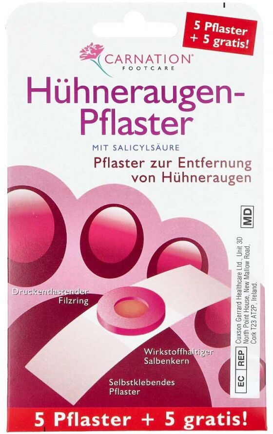 Carnation Hühneraugen-pflaster 5 + 5 gratis