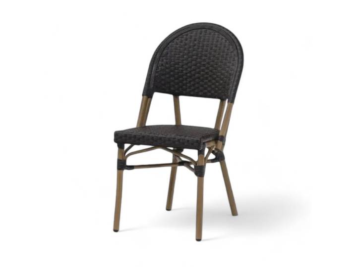 Chaise de terrasse AUBER - Tressage noir