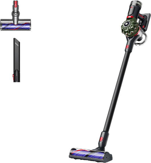 Aspirador escoba - Dyson V8™ Cyclone, Potencia succión 150 W, Autonomía 60 min, Rinconera, Negro