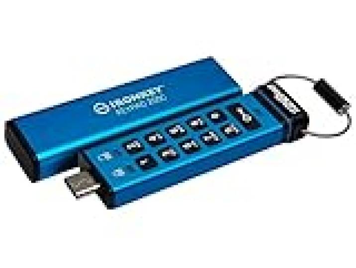 Kingston IronKey Keypad 200C Clé USB Type-C à chiffrement matériel FIPS 140-3 niveau 3 (en attente) avec chiffrement matériel XTS-AES 256 bits - IKKP200C/128GB