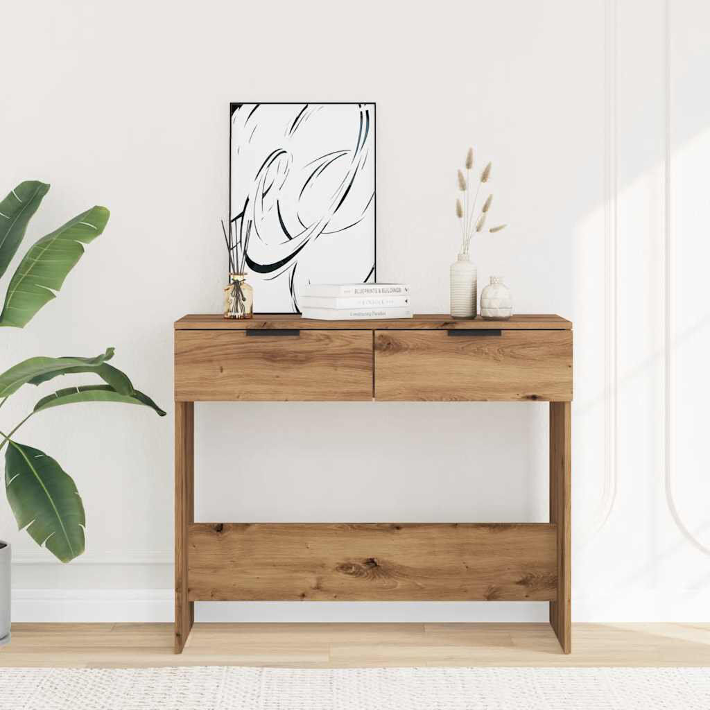 17 Stories Johnath 90 cm W Console Table Artisan Oak