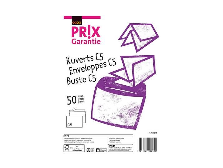 Prix Garantie Kuvert C5 50 Stück
