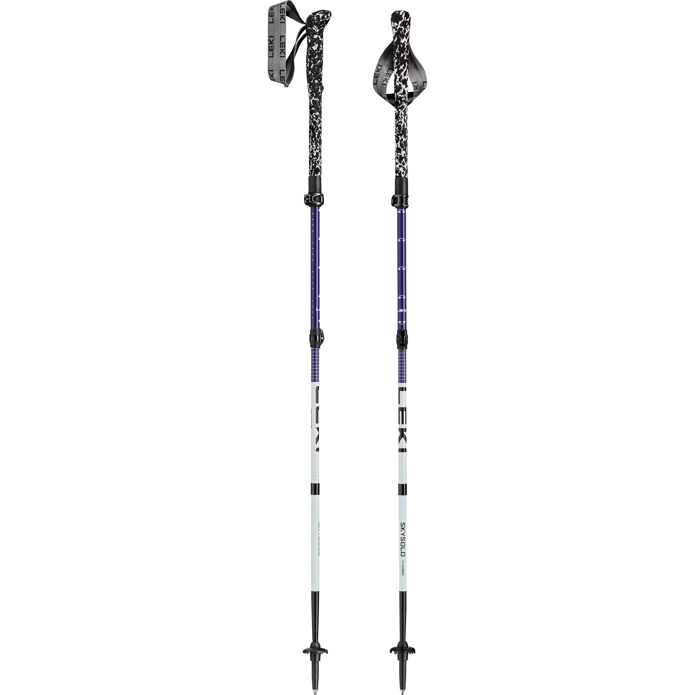 Leki Skysolo FX Carbon Compact Wanderstöcke Wanderstöcke & Trekkingstöcke lila Größe 100-120cm Trekking