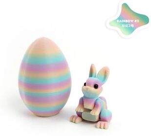 Inspire Select 3D Printed Easter Rabbit Ornament Cute Bunny Egg Desktop Decor For Kids Gift i