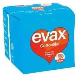 Compresas Evax Cottonlike Super Alas 12u