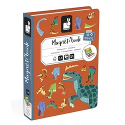 JANOD Magnetbuch Dinosaurier – Fördert Fantasie u. Urzeitwissen von 3 bis 8 Jahren