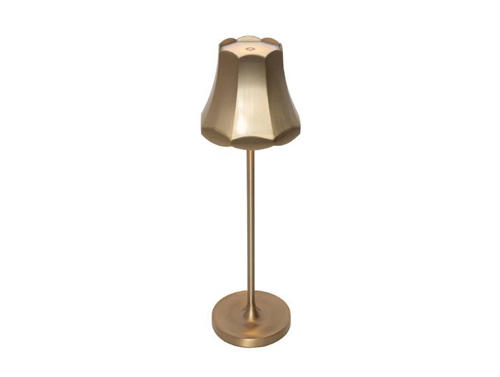 Lampe de table rétro dorée rechargeable IP44 - Granny