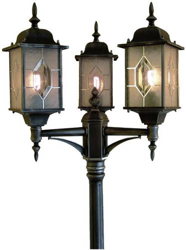 Konstsmide 7244-759 Milano Außenstandleuchte Energiesparlampe E27 75W Schwarz, Silber