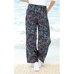 Viskose-Hose in Druck blau in Größe 44 von DW-Shop, Blau, 44