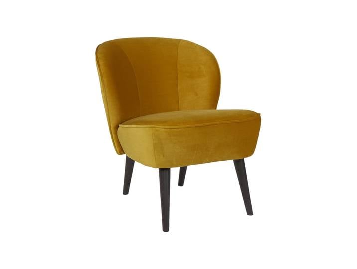Design Sessel „Sarah“ Samt Senfgelb De Eekhoorn