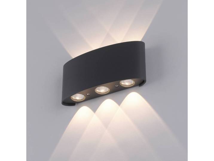 Paul Neuhaus LED Außenwandleuchte Carlo, schwarz, Aluminium, Modern