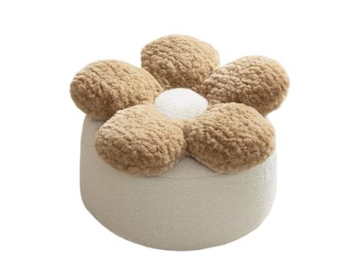 YANG11FAN Vielseitig Blumenförmiger Hocker, runder Sockel, geeignet for Schlafzimmer(Bruin)