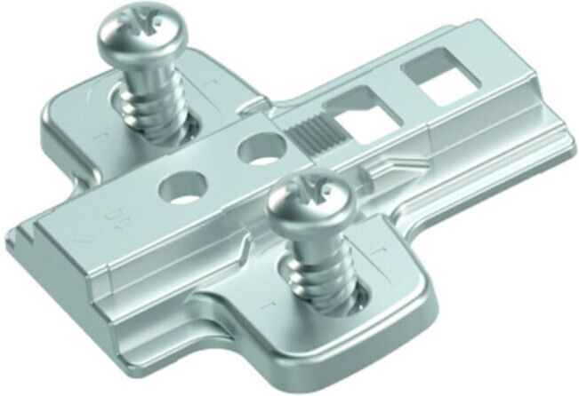 Hettich MB-platine adaptatrice pour adaptateur parallèle 9106987, D 3mm zinc sous pression, nickelé (9106987)