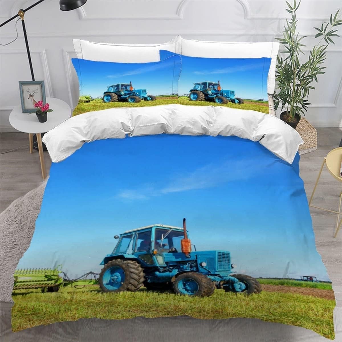 Blauw Dekbedovertrek Set van Zachte Microvezel - 150x200 cm