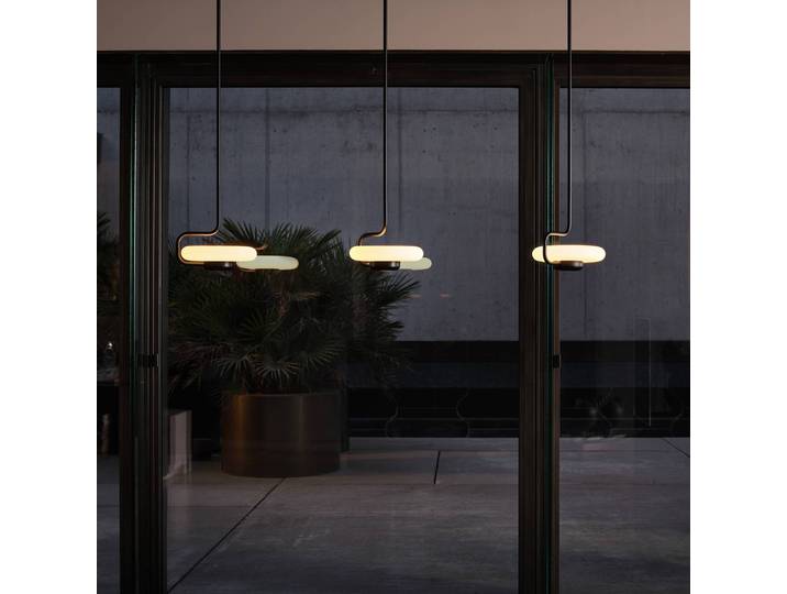 kdln Designer Hängeleuchte TRATTO, dimmbar, schwarz, für Wohn- / Esszimmer, Metall, Design