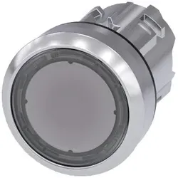 Siemens 3SU1050-0AB70-0AA0 Drucktaster, 22mm, rund, Metall, hochglanz, klar, Druckknopf 3SU10500AB700AA0