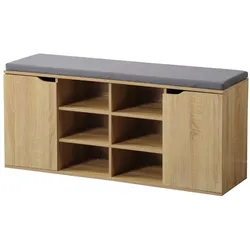 KESPER Schuhschrank mit Sitzkissen, mit 2 Türen, Eiche