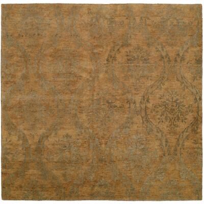 KALATY Transitional Blue Hand-Knotted Wool Area Rug