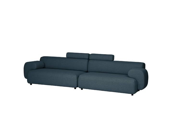 Grand canapé Imbert Bleu/Bleu marine Tissu Sogol 354 x 74 x 106cm Moderne