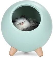 Uplift Essentials Whiskers in the Woods Kitten Nest Lamp green