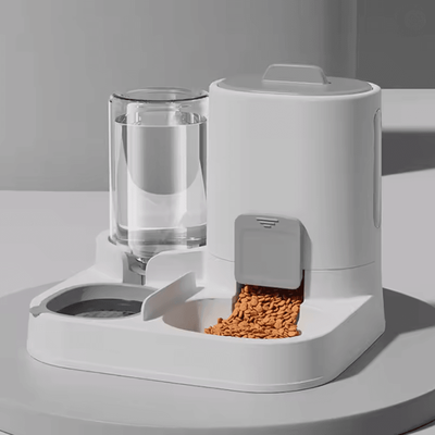 Inspire Essentials PawHydra Automatic Cat Water And Food Dispenser gray