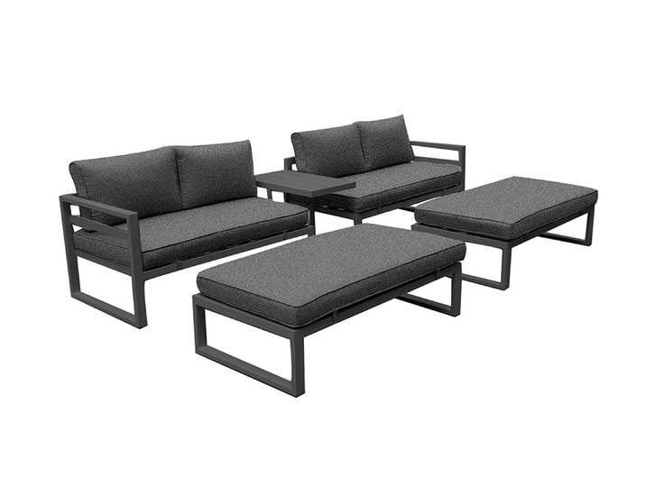 Ensemble De Salon - Tout-en-un - Noir + Anthracite
