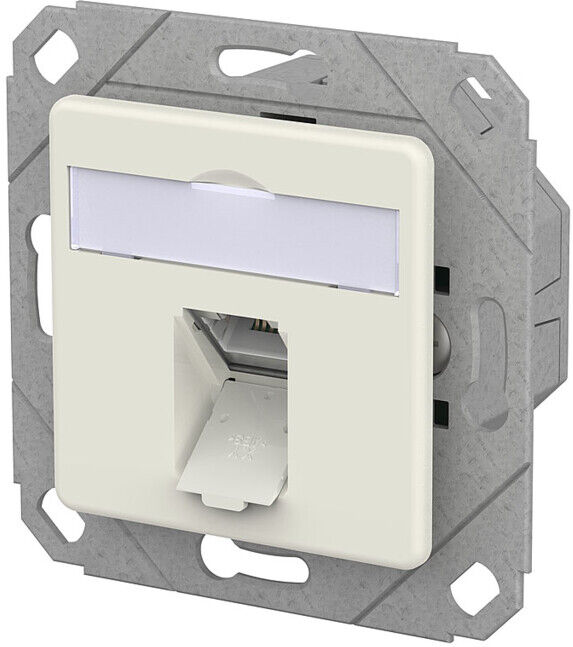 METZ CONNECT Boîte de connexion RJ45 LSA++ encastrée blanc pur 130E371102-I (130E371102-I)